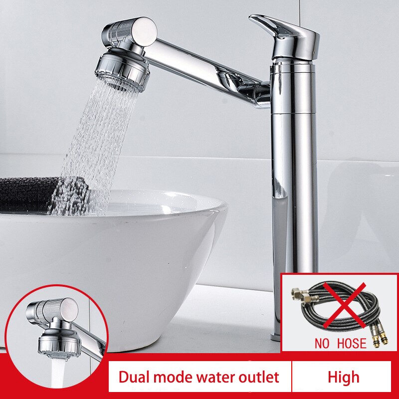 Faucet Bathroom Basin Tap Sink Mixer Black Golden Single Handle Washbasin Rotary Water Saving Hot