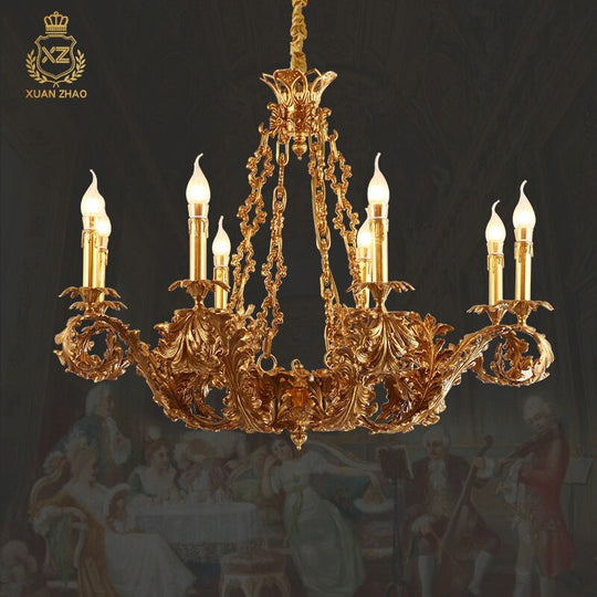 Dazzle - French Classic Luxury Baroque Light Led Antique Brass Indoor Lighting Chandelier Chandelier