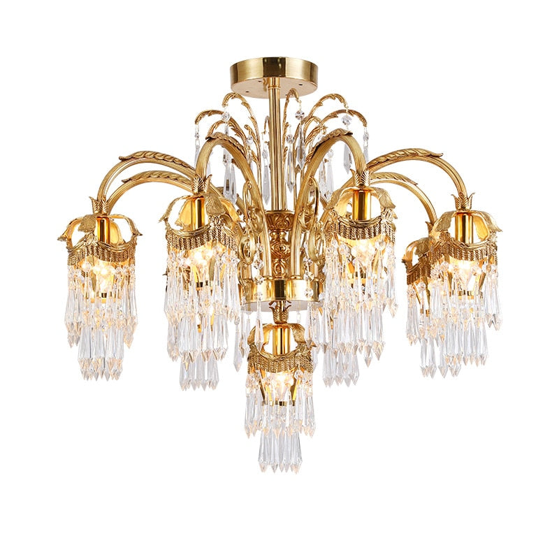 Monarch - European All - Copper Luxury Crystal Chandelier Creative Art Chandelier