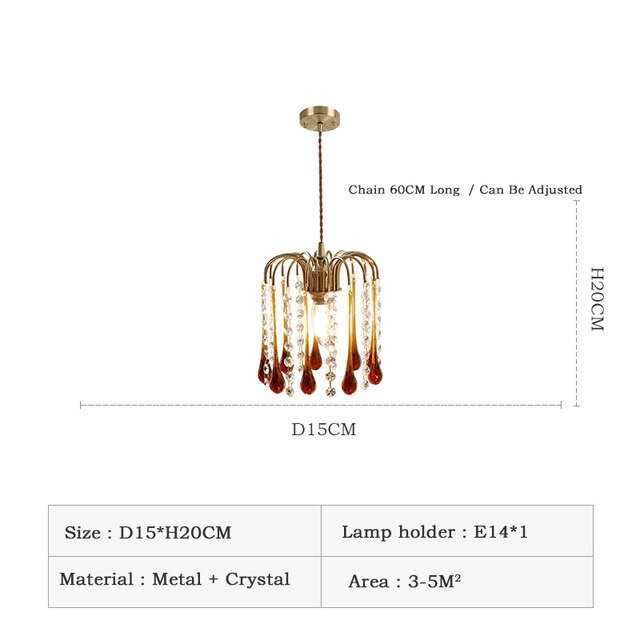 Eker - Retro Luxury Water Drop Pendant Chandeliers Chandelier