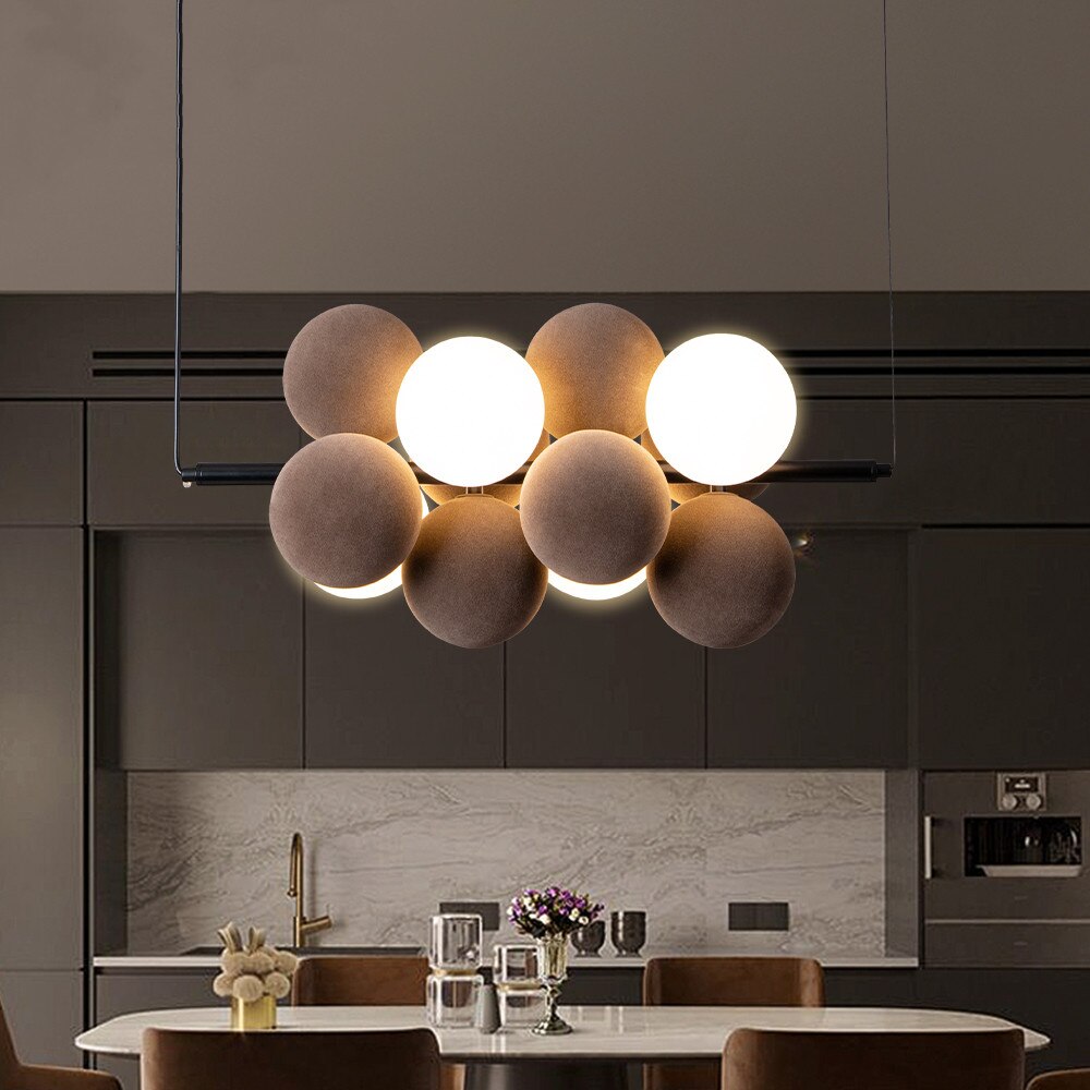 New Nordic Glass Ball Chandelier - Stylish Pendant Lamp For Dining Living Room And Bedroom Light