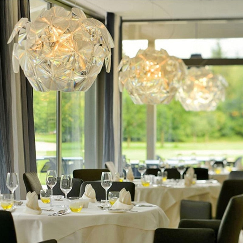 Round Ceiling Chandeliers New Trend Hanging Lamps Led Lights Fixture Lustres Modern Luxury Dining