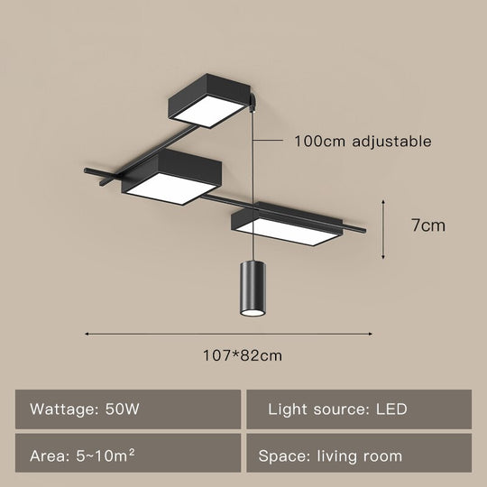 New Modern Led Chandeliers Lights Living Dining Room Study Bedroom Hall Kitchen Lamps Simple