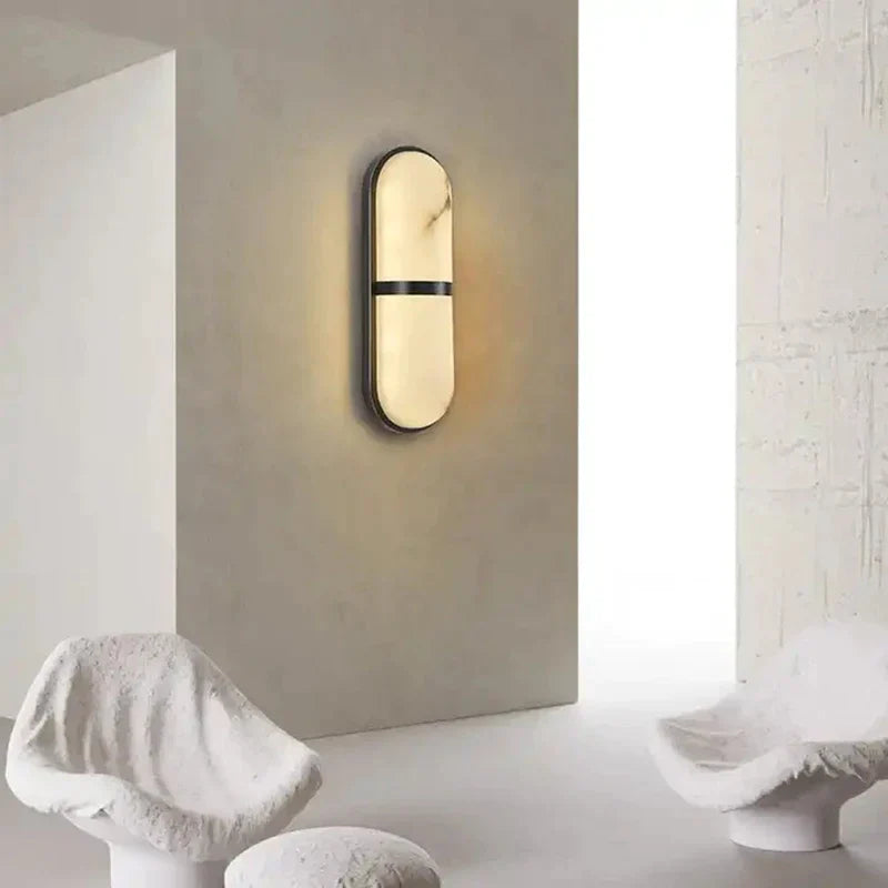 Sophia - Marble And Copper Wall Light Creative Bedside Sconce For Modern Home Decor Lamp