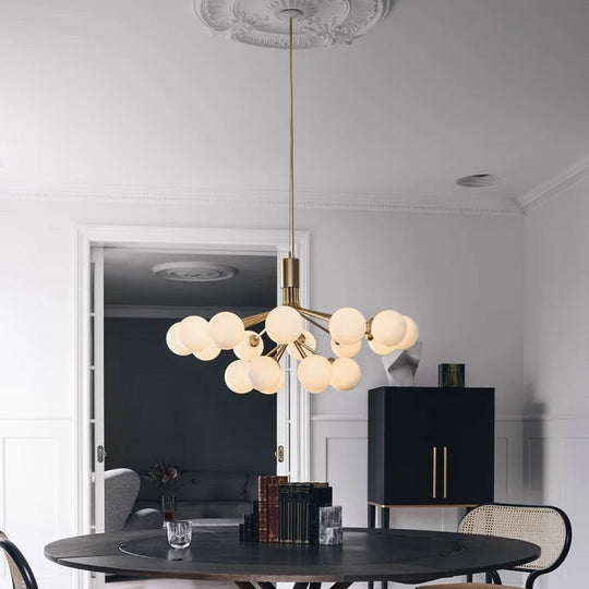 Contemporary Glass Ball Chandelier - Modern Lighting For Living Room And Nordic Decoration Pendant