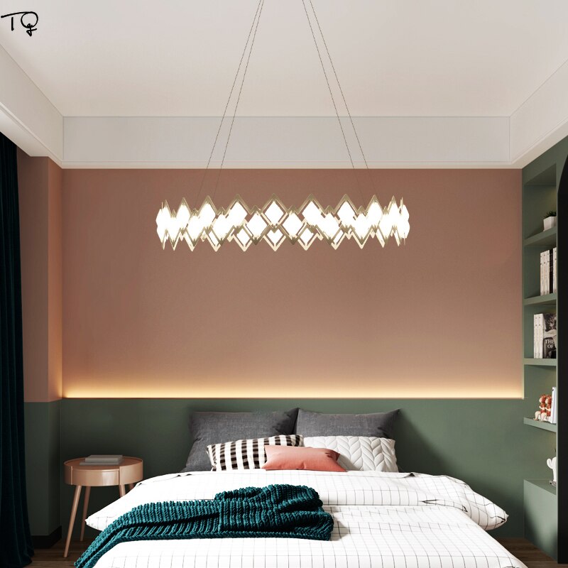 Nordic Ins Postmodern Simple Led Ring Chandeliers Lighting Lustre Designer Living Room Office