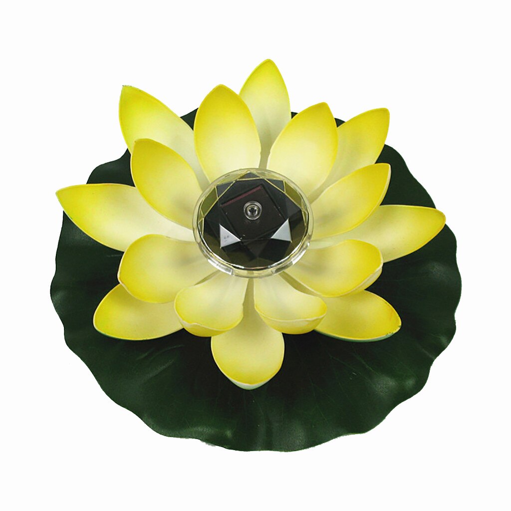 2Pcs Solar Lotus Light Led Energy Saving Night Lamp Waterproof Garden Pool Pond Fountain Decoration