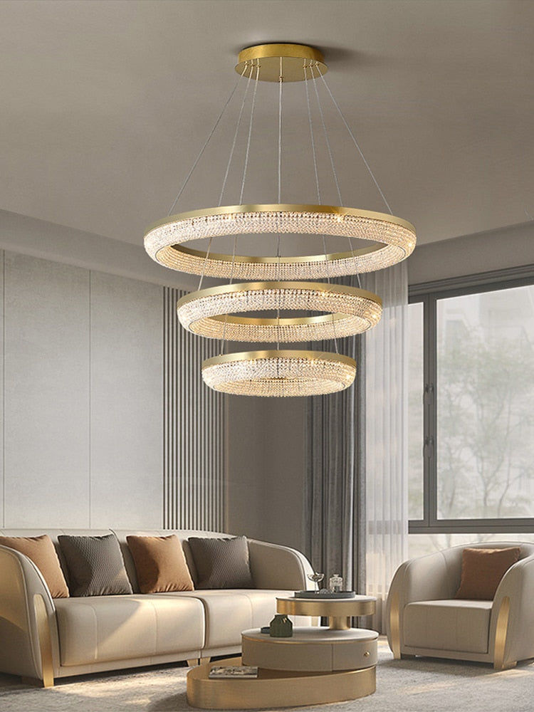 Hanna - Luxury Crystal Chandelier For Living Room Dining Pendant Light