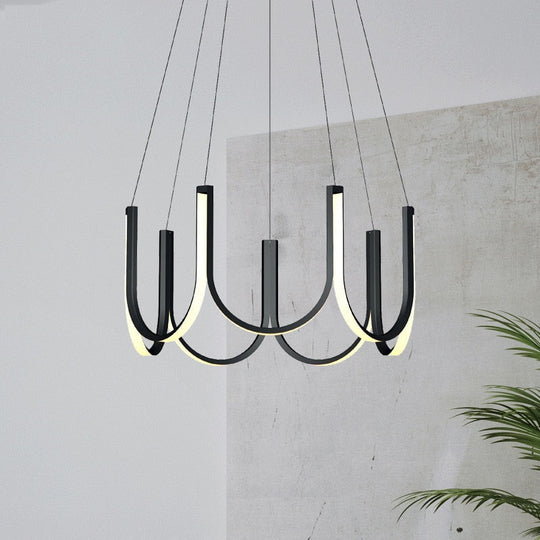 Modern Led Pendant Light Living Room Lighting Atmospheric Designer Villa Creative Bedroom Fixture