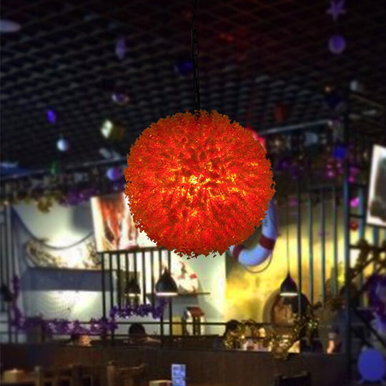 Simulation Green Plant Ball Chandelier Theme Pub Restaurant Net Red With The Same Decoration