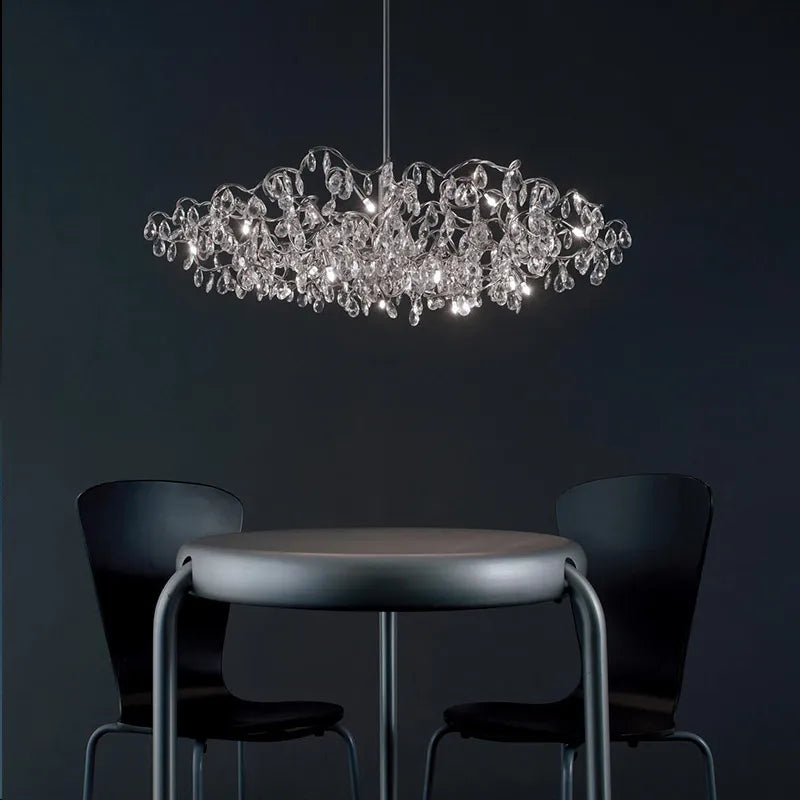 New Crystal Chandelier Artistic Sense Restaurant Bar Led Chandelier Post - Modern Light Luxury