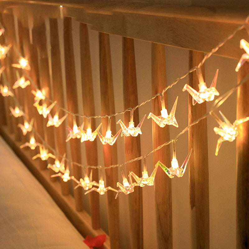 Led Paper Cranes Fairy Lights: Ideal For Gazebo Festivities And Holiday Celebrations Fairy Lights