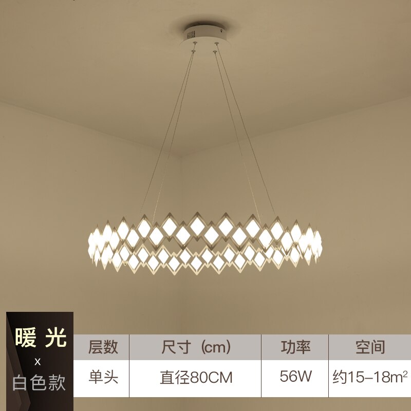 Nordic Ins Postmodern Simple Led Ring Chandeliers Lighting Lustre Designer Living Room Office