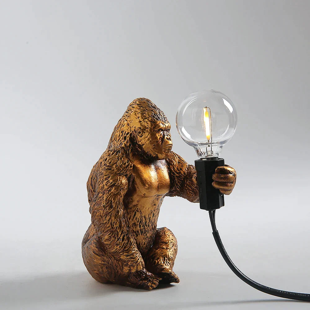 Resin Led Table Lamp Italian Orangutan Night Light Gorilla Desk Lamp Living Room Bedroom Bedside