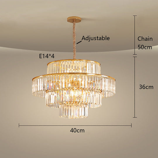 Remote - Controlled Led Crystal Ceiling Chandelier - Modern Home Decor Lighting For Living Room &