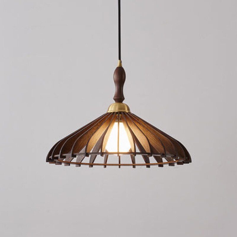 Modern Style Wooden Led Hanging Light Fixtures Wood Kitchen Tea Room Restaurant Pendant Lamp E27