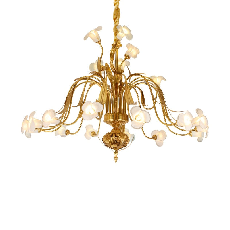 Avignon - European All Copper Chandelier For Living Room Restaurant Staircase And Villa Lighting