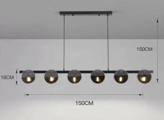 Modern Black Glass Pendant Light - Stylish Nordic Lighting For Living Room Dining Table And Kitchen