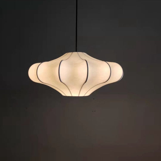 Nordic Silk Living Room Led Pendant Lights Bedroom Bedside Dining Table Fabric Deco Lighting