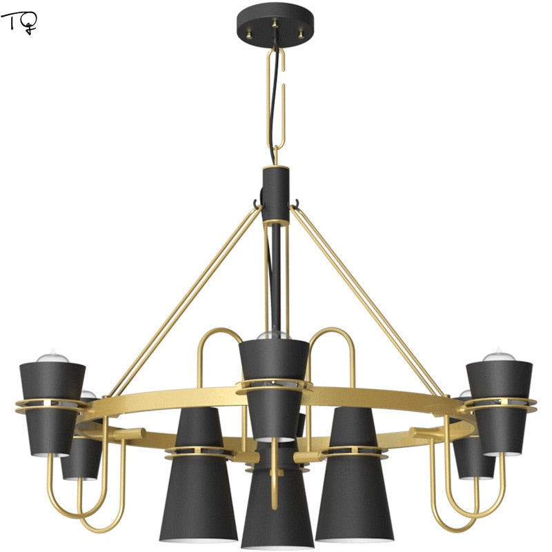 Nordic Horn Industrial Lamp Chandelier For Living Room Dining Led Lighting Fixtures Modern Iron Art