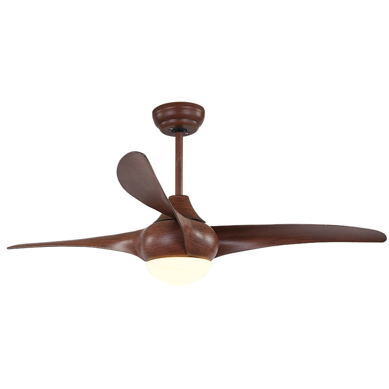 52 - Inch Ceiling Fan Lamp With Remote - Features 3 - Color Change Abs Blades And Silent Copper