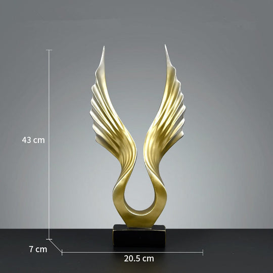 Nordic Modern Resin Eagle Sculpture: Elegant Family Ornament For Home And Office Gold B Decor Items