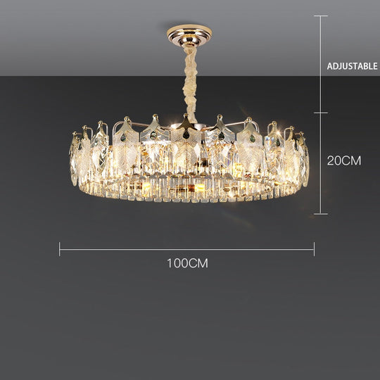 Quality Luxury Led Crystal Chandeliers Lampen Lustre For Dinning Foyer Chandelier Hanging Lamp