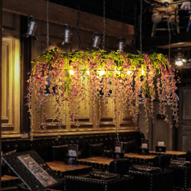 Simulation Flower Banquet Hall Bar Front Chandelier Clothing Store Cafe Window Green Plant Pendant