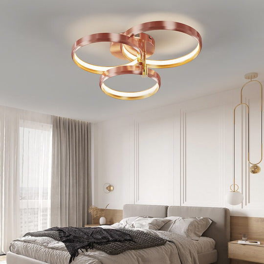 New Living Room Chandeliers High-Grade Aluminum Hall Ceiling Lamp Bedroom Modern Whole House Package