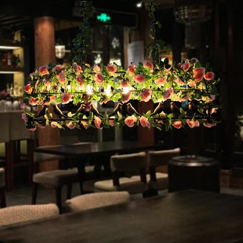 Theme Bar Restaurant Simulation Bouquet Plant Pendant Light Hot Pot Banquet Hall Hotel Private Room