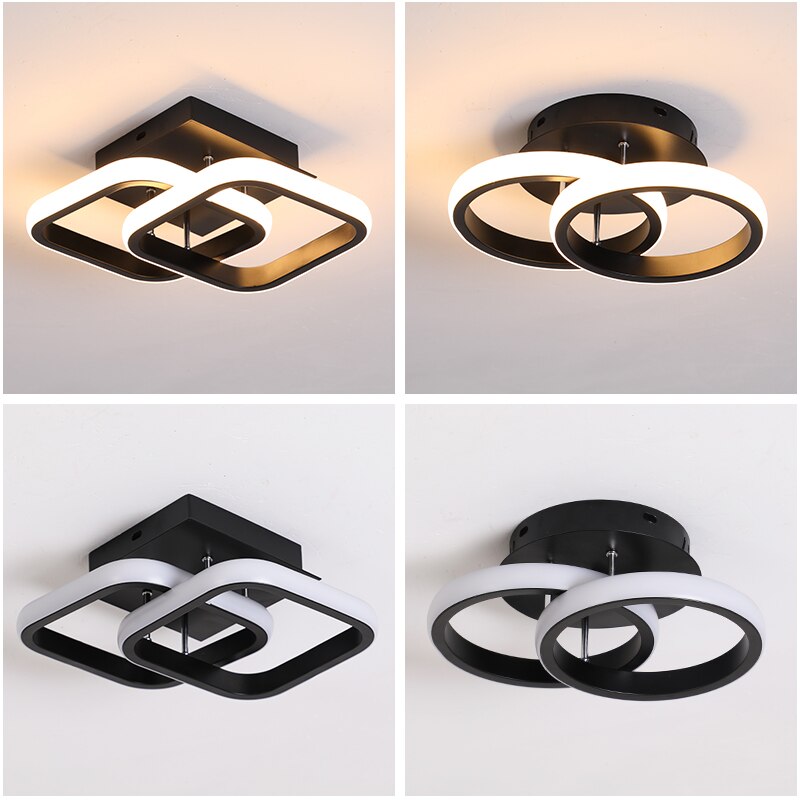 Nordic White Led Ceiling Lights For Living Room Dining Rings Lamps Kitchen Bedroom Indoor Fixture