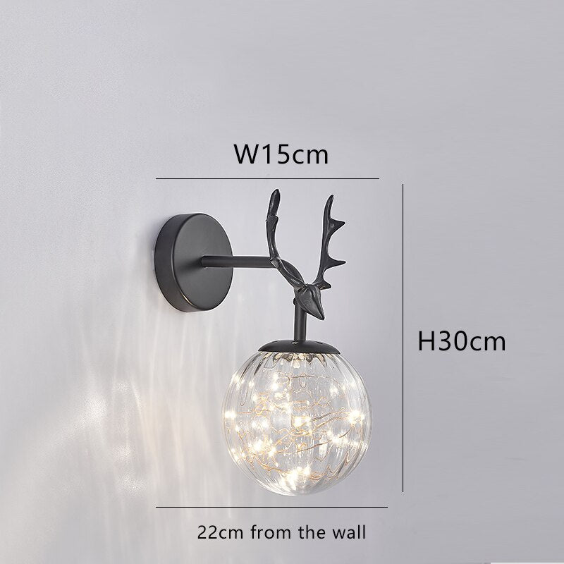 Gypsophila Led Wall Lamps Bedside Aisle Entrance Corridor Bedroom Interior Sconces Modern Antler