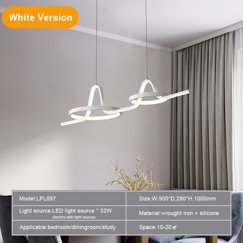 Nordic Led Pendant Lights Modern Dining Table Iron Pendants Minimalist Home Bedroom Study Bar Lamps