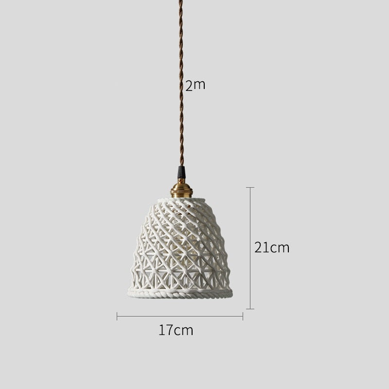 White Ceramic Led Pendant Lights Fixtures Home Indoor Lighting Bedroom Living Room Beside Nordic