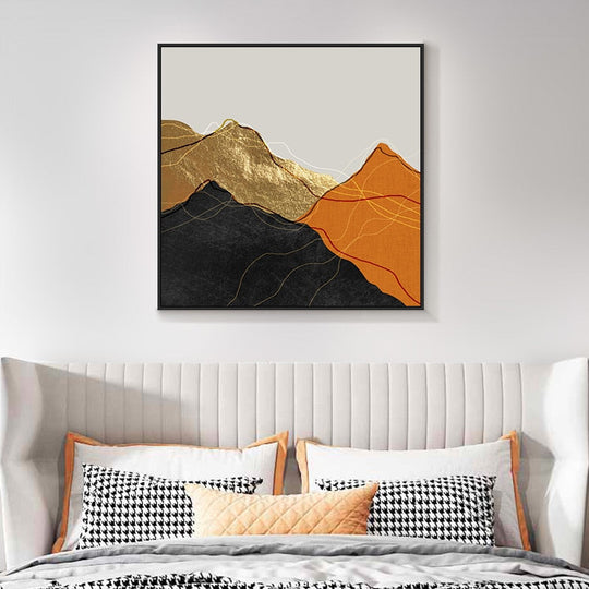 Modern Minimalist Mountain Landscape Canvas Wall Poster Painting