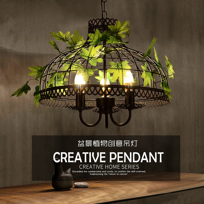 Plant Chandeliers Flowers Bars Hot Pot Restaurants Music Barbecue Creative Bar Decoration Lights