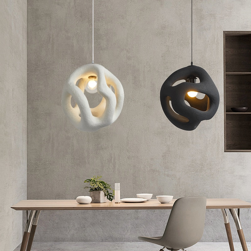 Nordic Modern Design Wabi Sabi Led Pendant Lights Chandelier Restaurant Bar Home Decor Bedroom