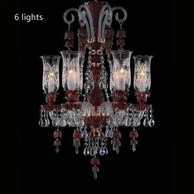Led Chandeliers Living Room Crystal Lamp Modern Restaurant Bedroom Study Candle Light Glass Fixture