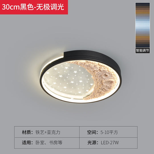 Modern Moon Ceiling Light Luxury Simple Bedroom Chandelier Creative Home Warm Sky Star Dining Room