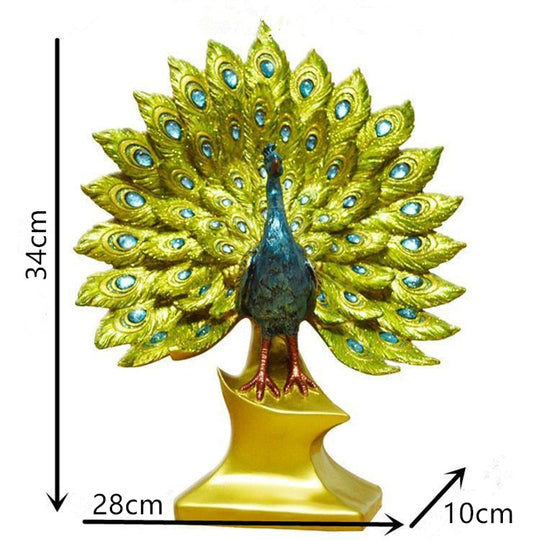 European Peacock Ornament: Elegant Resin Decoration For Home And Wedding Gifts E Decor Items