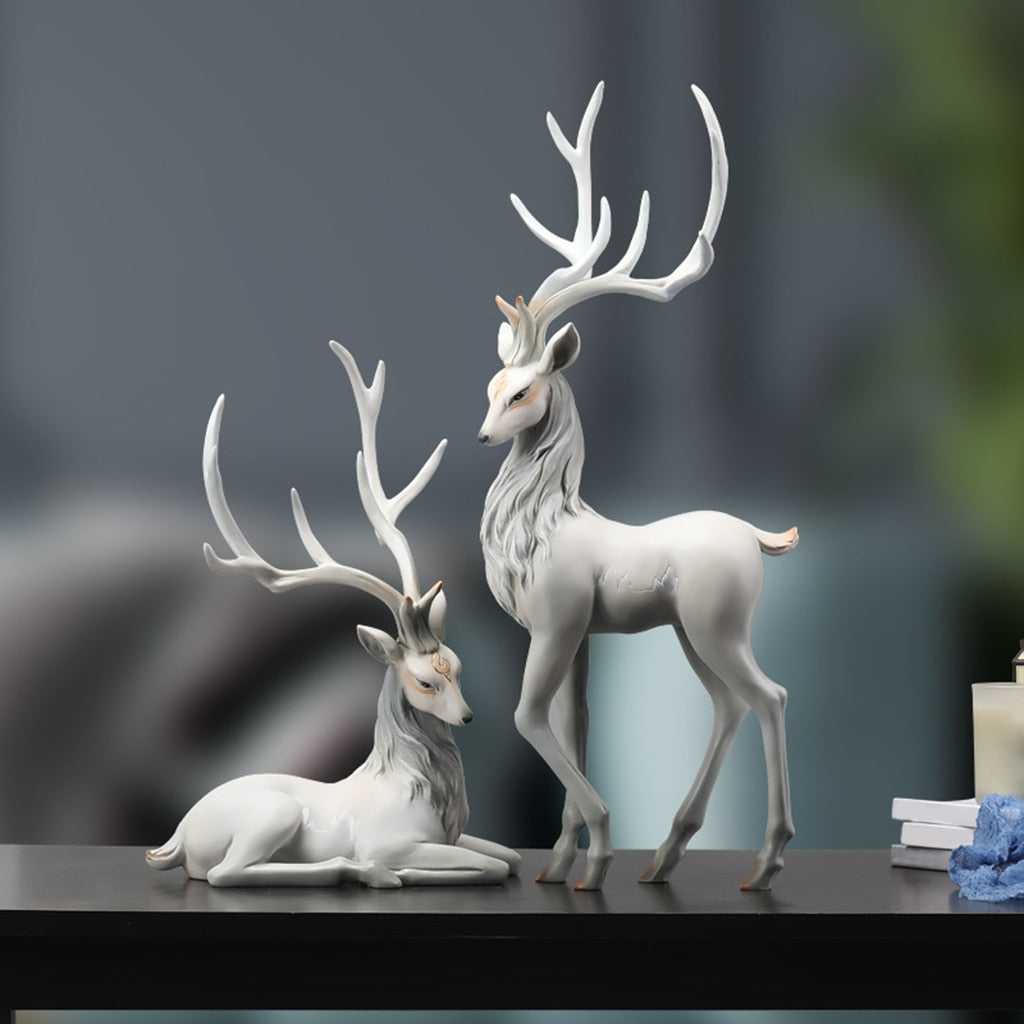 Elegant Black Deer Decoration: Reindeer Ornaments For Shelf And Living Room Craft Furnishings Elk