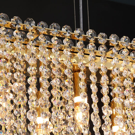 Modern Crystal Chandelier For Parlor Dining Room Kitchen Bedroom Lighting Fixtures E14 Bulb Gold