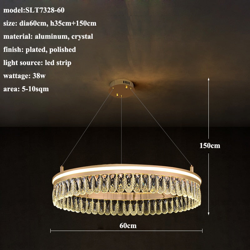 Duplex Nordic 5 Layer Led Luxury Crystal Designer Chandelier Lustre Lighting Modern New Style