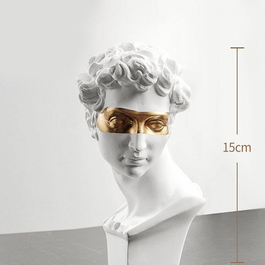 Resin David Bust Sculpture: Elegant Office And Home Decor Accessory White Items
