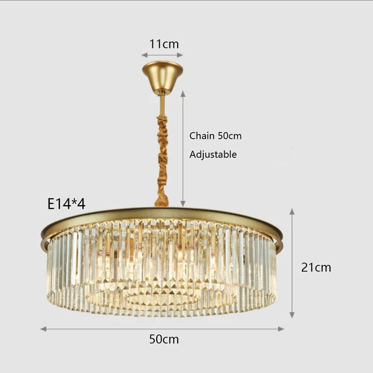 Remote - Controlled Led Crystal Ceiling Chandelier - Modern Home Decor Lighting For Living Room &