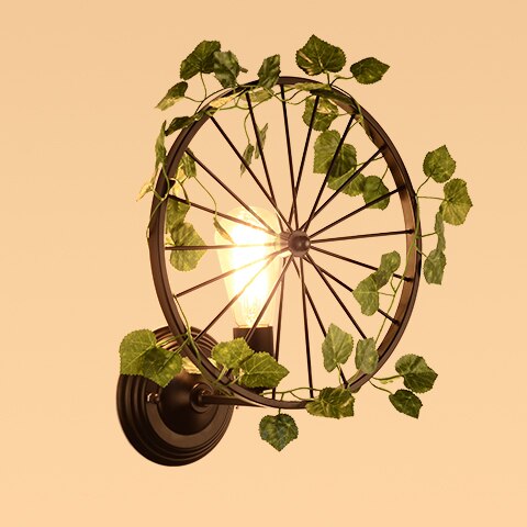 Plant Wall Lamp Creative Music Restaurant Bar Industrial Wind Wheel Personality Clear Decoration