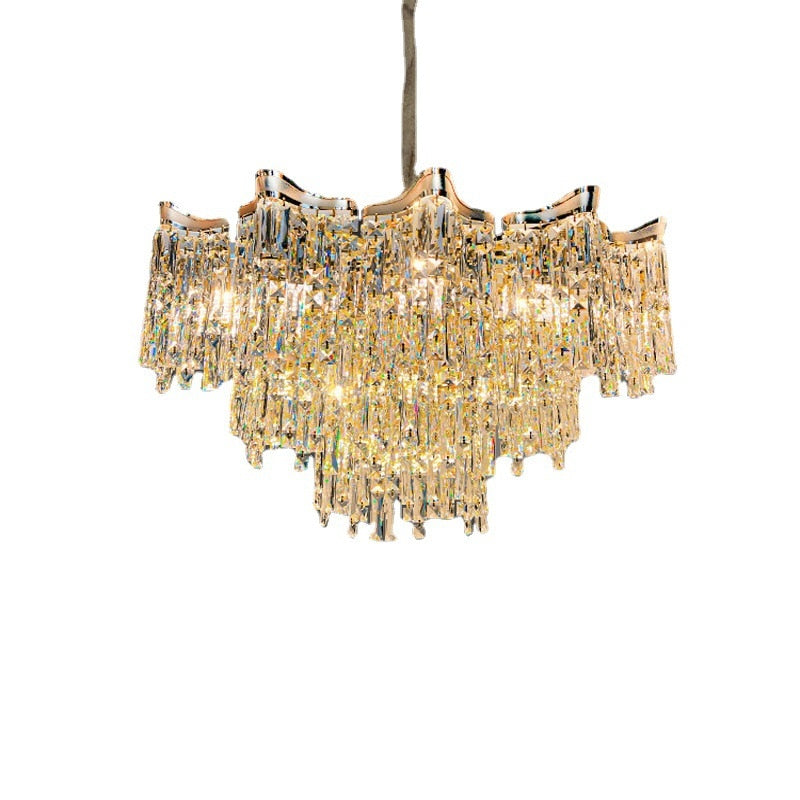 Light Luxury Crystal Lamp Livingroom Chandelier Personality Atmosphere New Hall Living And Dining