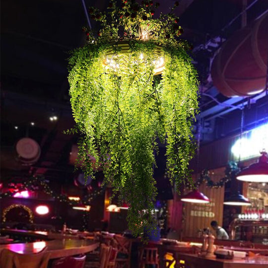 Net Red Theme Restaurant Hotel Front Desk Small Fresh Simulation Green Plant Chandelier Cafe Hot