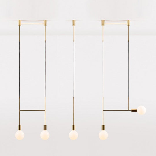 Modern Chandelier Lights Gold Black Long Bar Led Designer Nordic Loft Lustre Industriel Avize Light