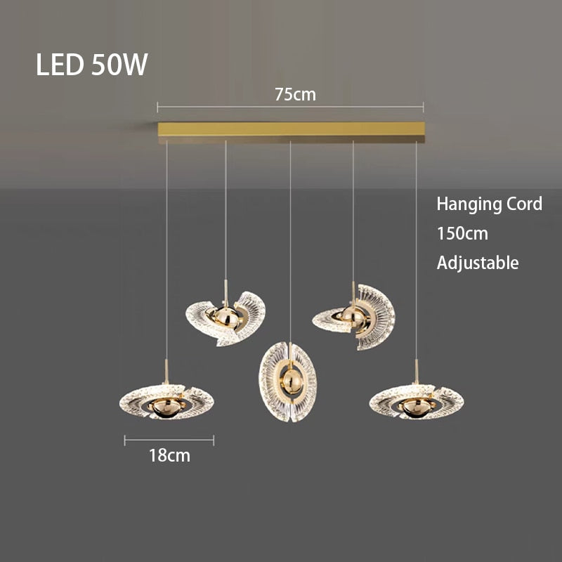 Led Dimmable Lights Modern Ufo Ceiling Chandeliers Lustres Pendant Lamps Hanging Stair Living Room